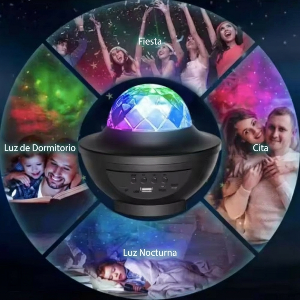 Bocina Cañon de Luz Moreka XY-918 10W Bluetooth Luz Led Disco