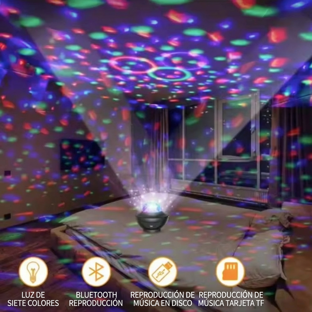 Bocina Cañon de Luz Moreka XY-918 10W Bluetooth Luz Led Disco