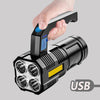Super bright flashlight with 4 LEDs + COB Rechargeable Moreka 508