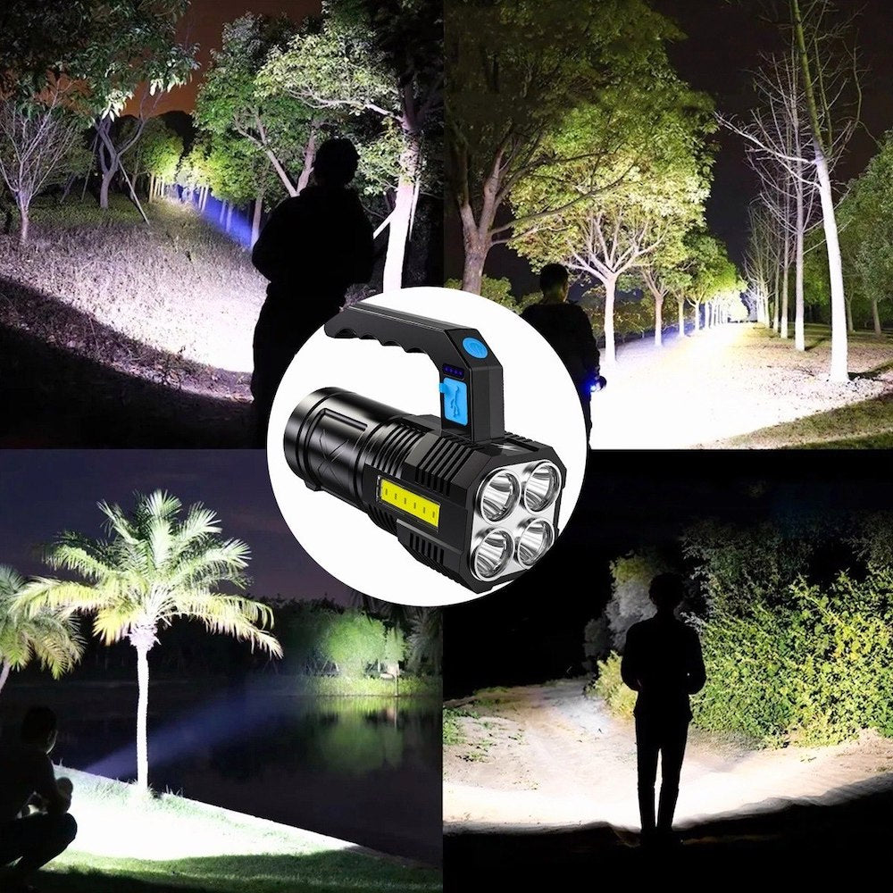 Linterna super brillante de 4 Leds + COB Recargable Moreka 508