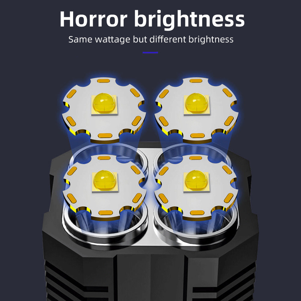 Linterna super brillante de 4 Leds + COB Recargable Moreka 508