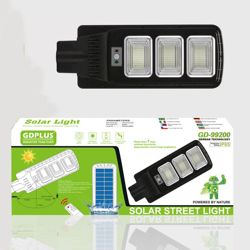 Luminaria Suburbana Alumbrado Publico Solar 200W con Sensor Movimiento GD-99200
