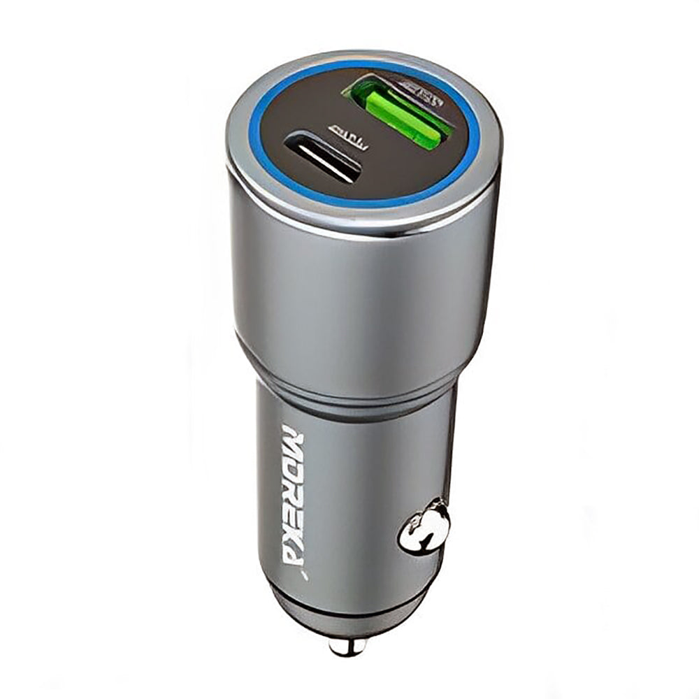 Turbo Cargador De Carro 45W 2 PD25W, QC3.0 20W Cable Plug In Moreka CP0068