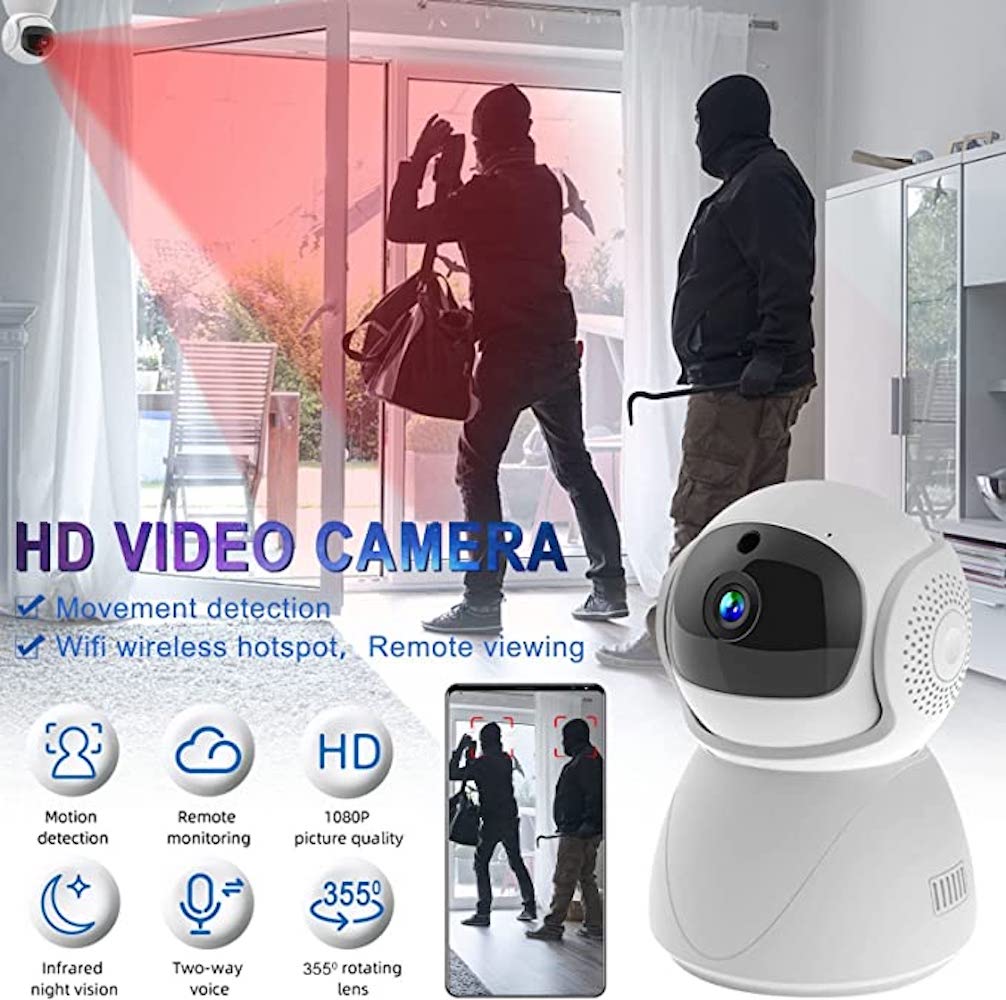 Cámara De Seguridad 360° Wifi 2mp Visión Nocturna 1080p Home