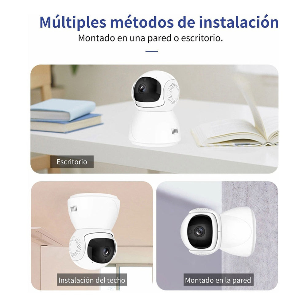 Cámara De Seguridad 360° Wifi 2mp Visión Nocturna 1080p Home