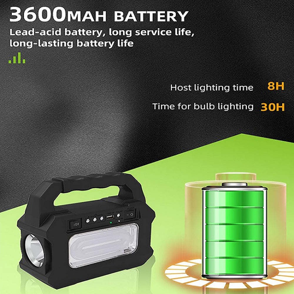 Mini Sistema Solar 3 Focos Linterna Power Bank MOR-8080