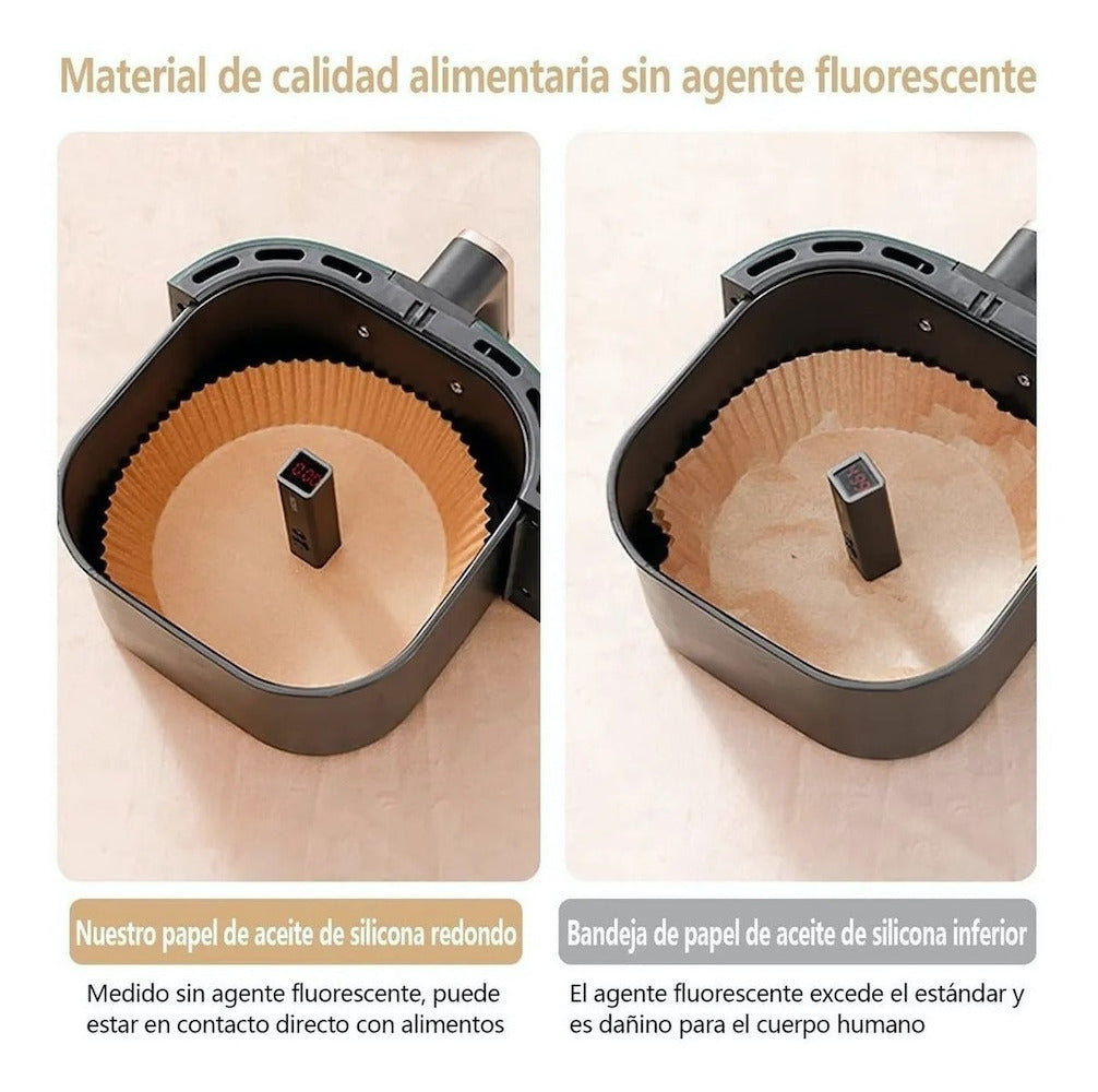 Forro De Papel Desechable Para Horno - freidora De Aire 50 Pzs