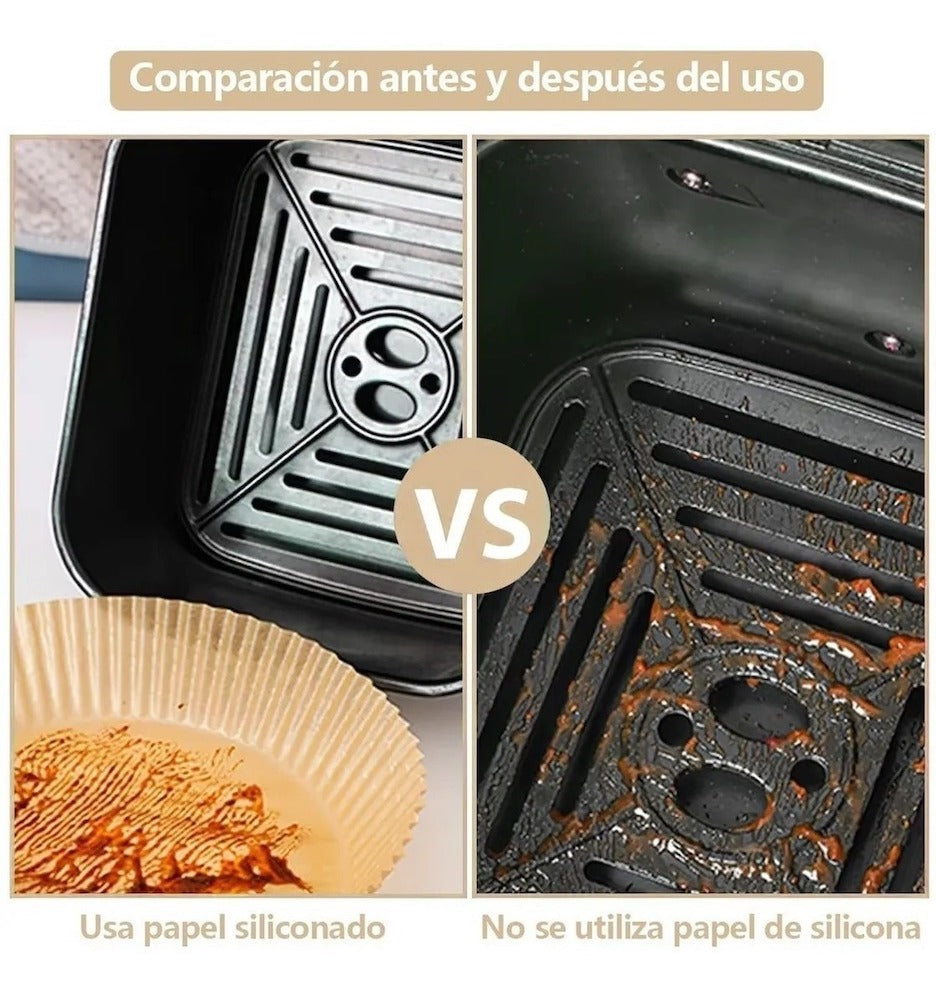 Forro De Papel Desechable Para Horno - freidora De Aire 50 Pzs