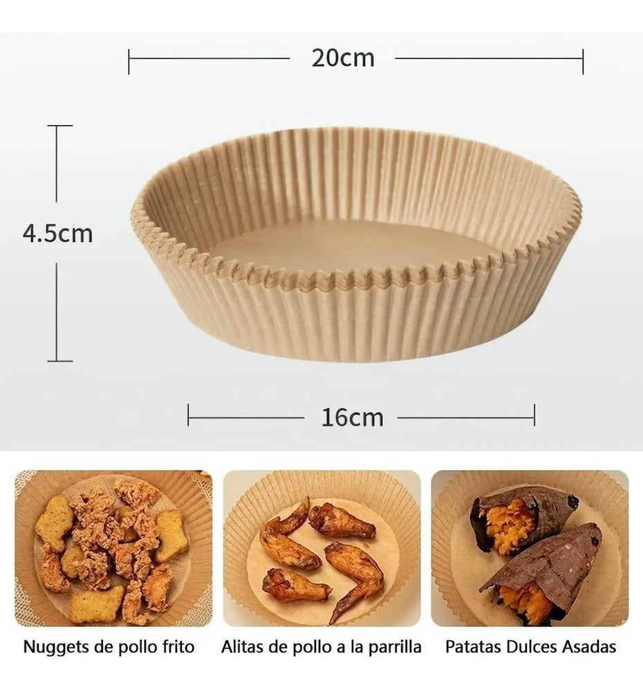 Forro De Papel Desechable Para Horno - freidora De Aire 50 Pzs