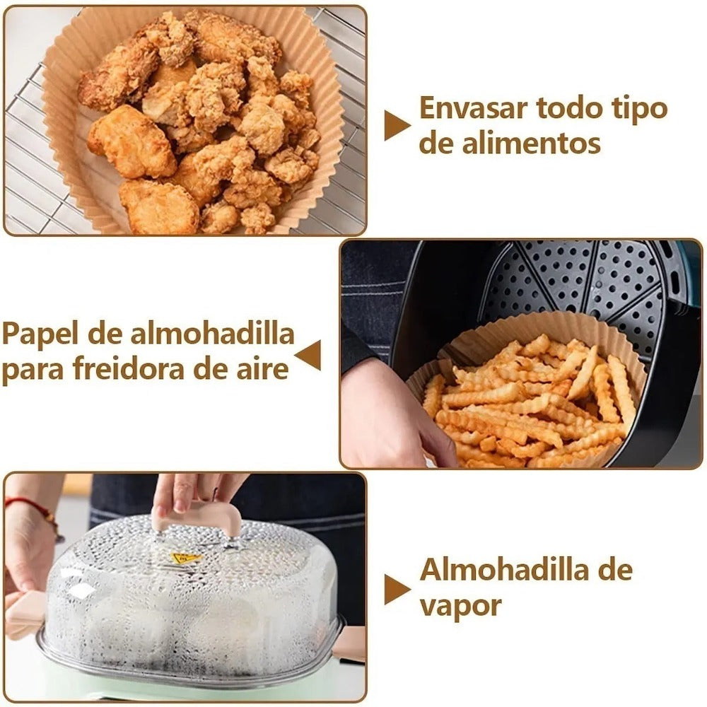 Forro De Papel Desechable Para Horno - freidora De Aire 50 Pzs