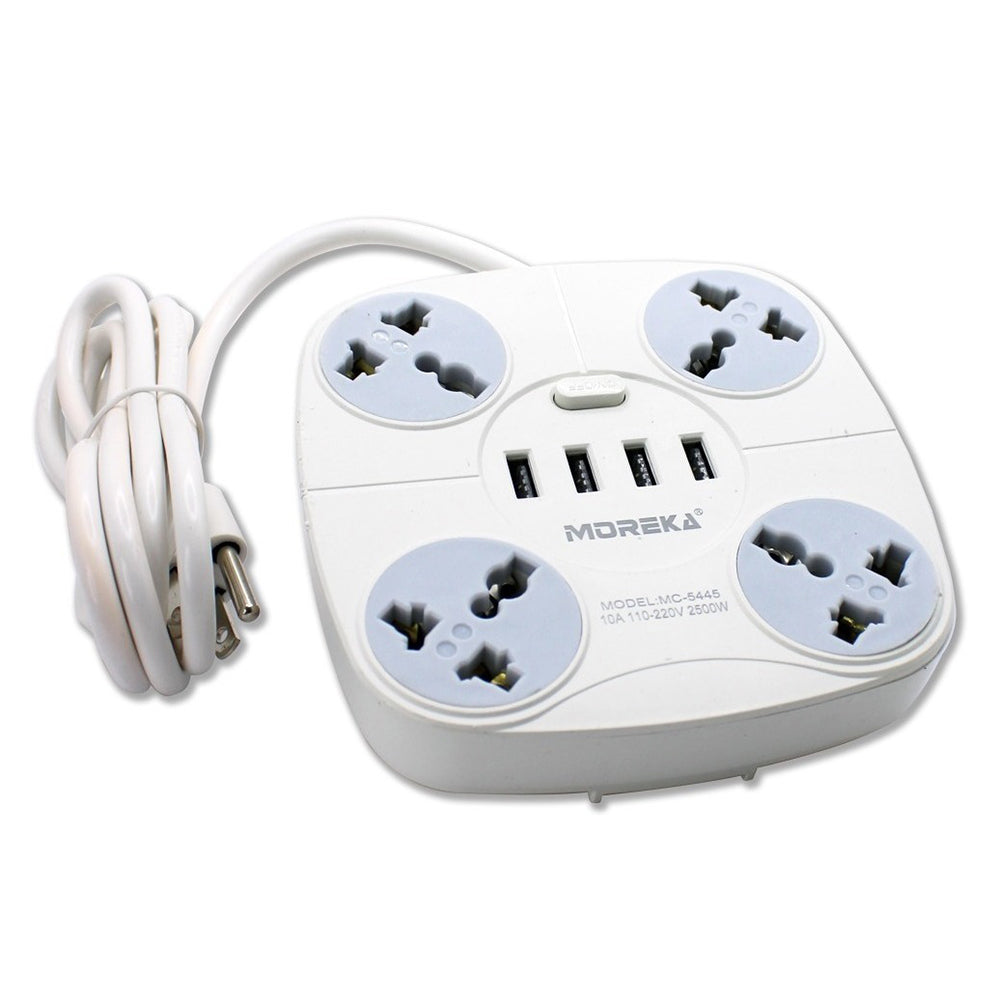 Multicontacto Circular 4 Conexiones 4 Puertos Usb Mc-5445