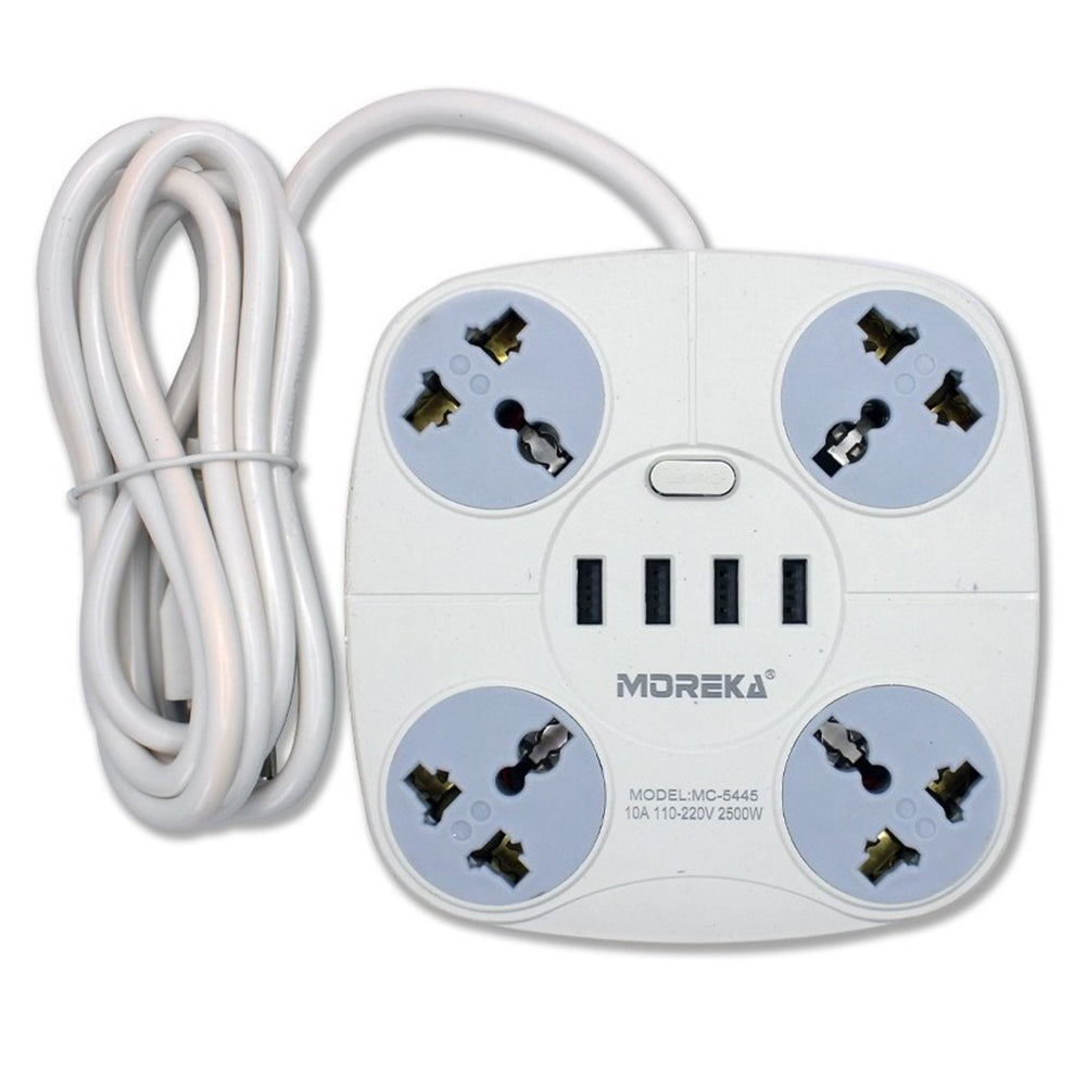 Multicontacto Circular 4 Conexiones 4 Puertos Usb Mc-5445