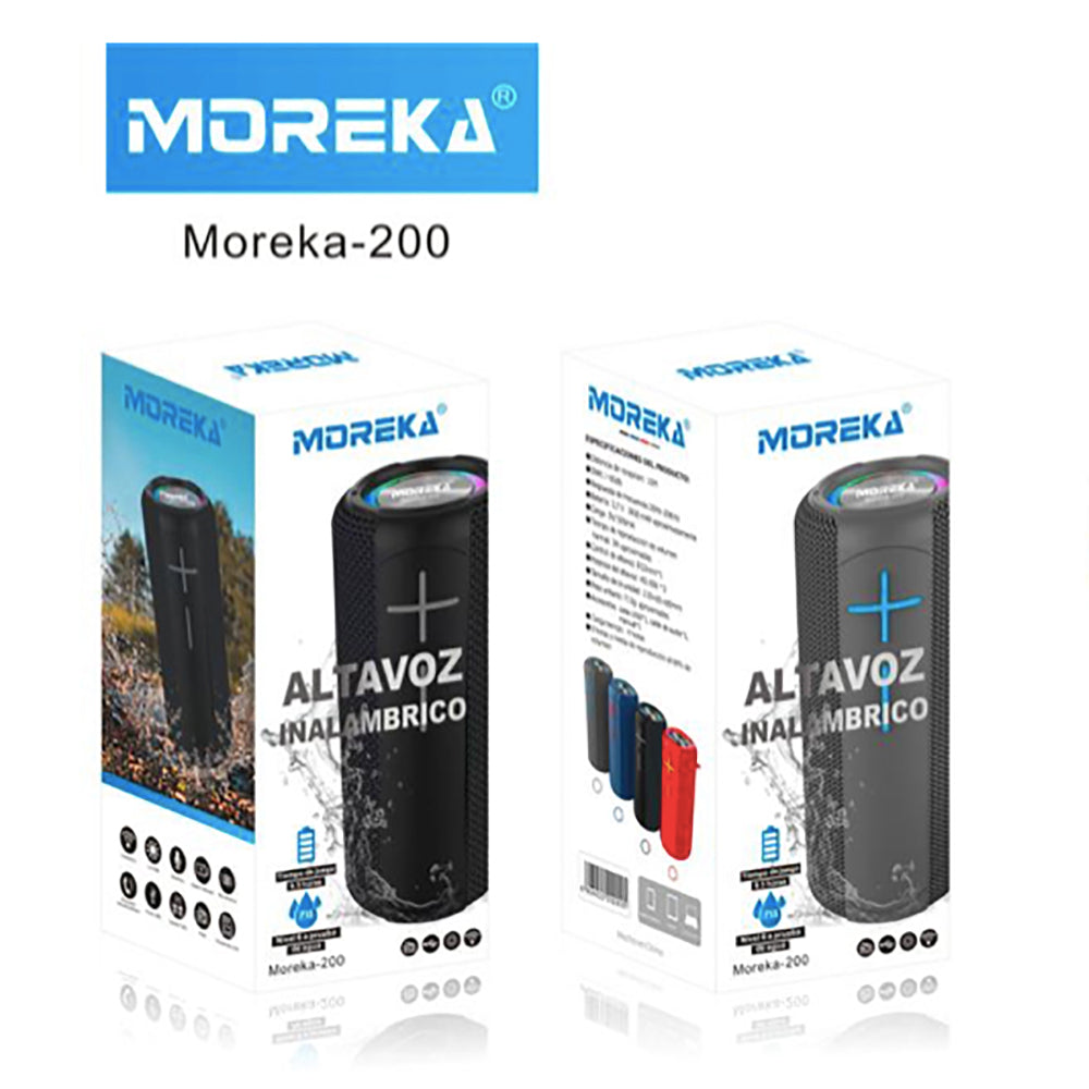 Bocina Bluetooth Moreka M-200 TF Card Radio FM Resistente al agua