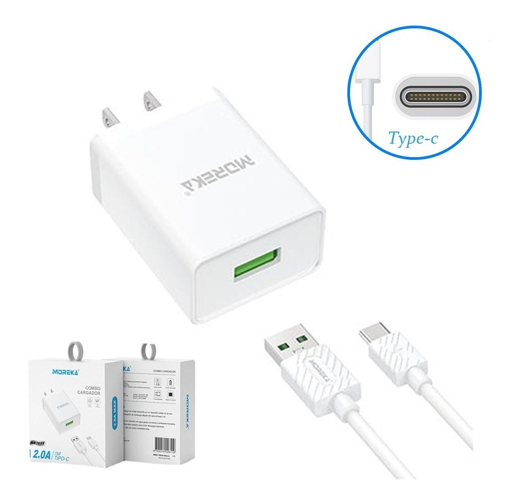 Cargador Moreka MR2611 2.0A Usb Cable Tipo C