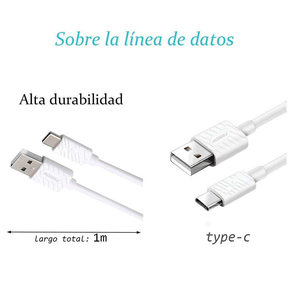 Cargador Moreka MR2611 2.0A Usb Cable Tipo C