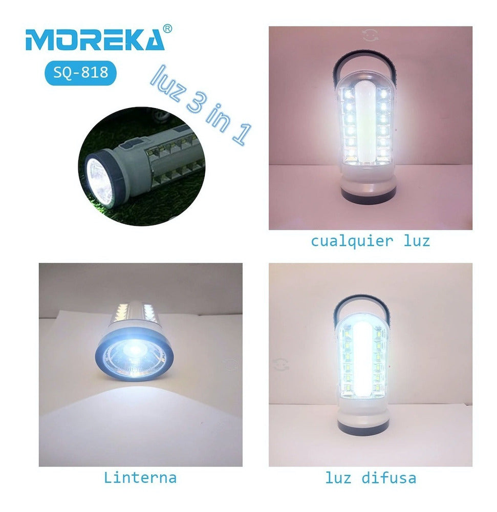 Moreka SQ-818 Emergency Lamp, 5W, 8Hrs. 30 Rechargeable LEDs