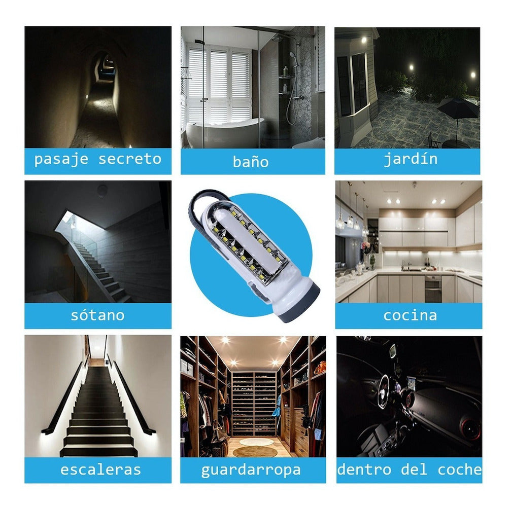 Lámpara Emergencia Moreka SQ-818, 5W, 8Hrs. 30 LEDS Recargable