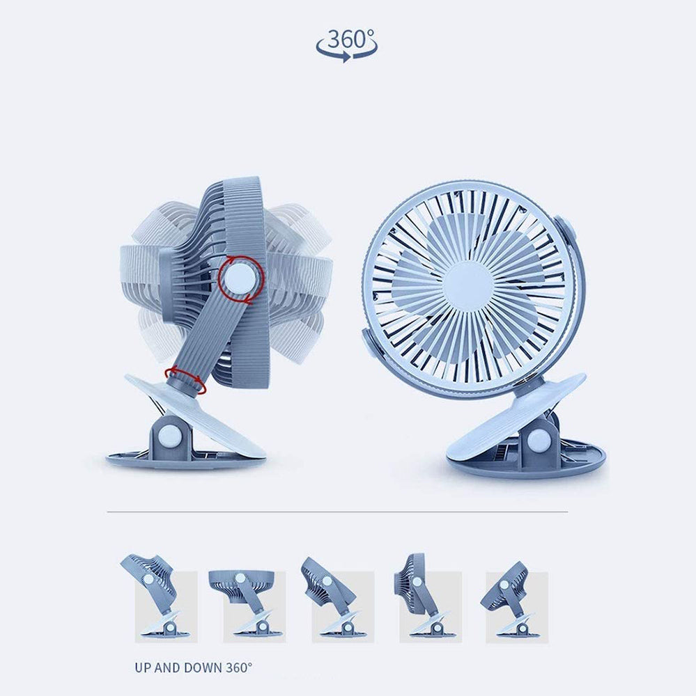 Ventilador eléctrico con Clip de 5.5 Pulgadas Recargable MF025