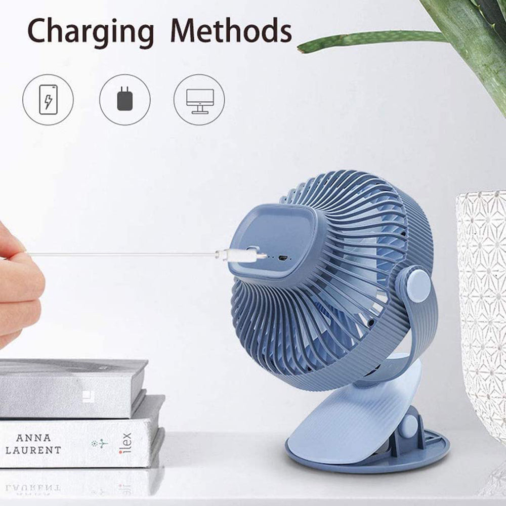 Ventilador eléctrico con Clip de 5.5 Pulgadas Recargable MF025
