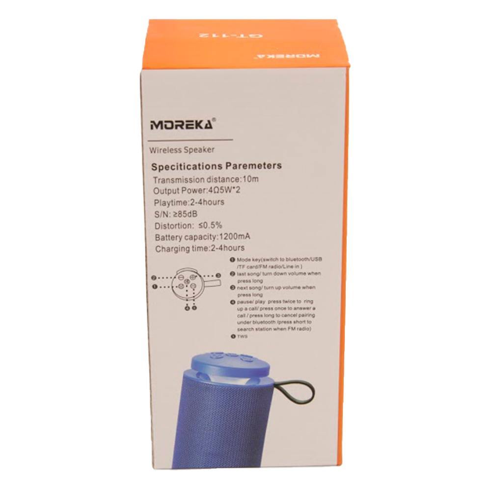 BOCINA INALAMBRICA, MOREKA G112, CILINDRICA - Morekashop