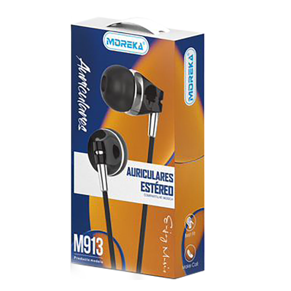 Pack of 20 Wired Headphones 3.5 Moreka M-913, Hands Free