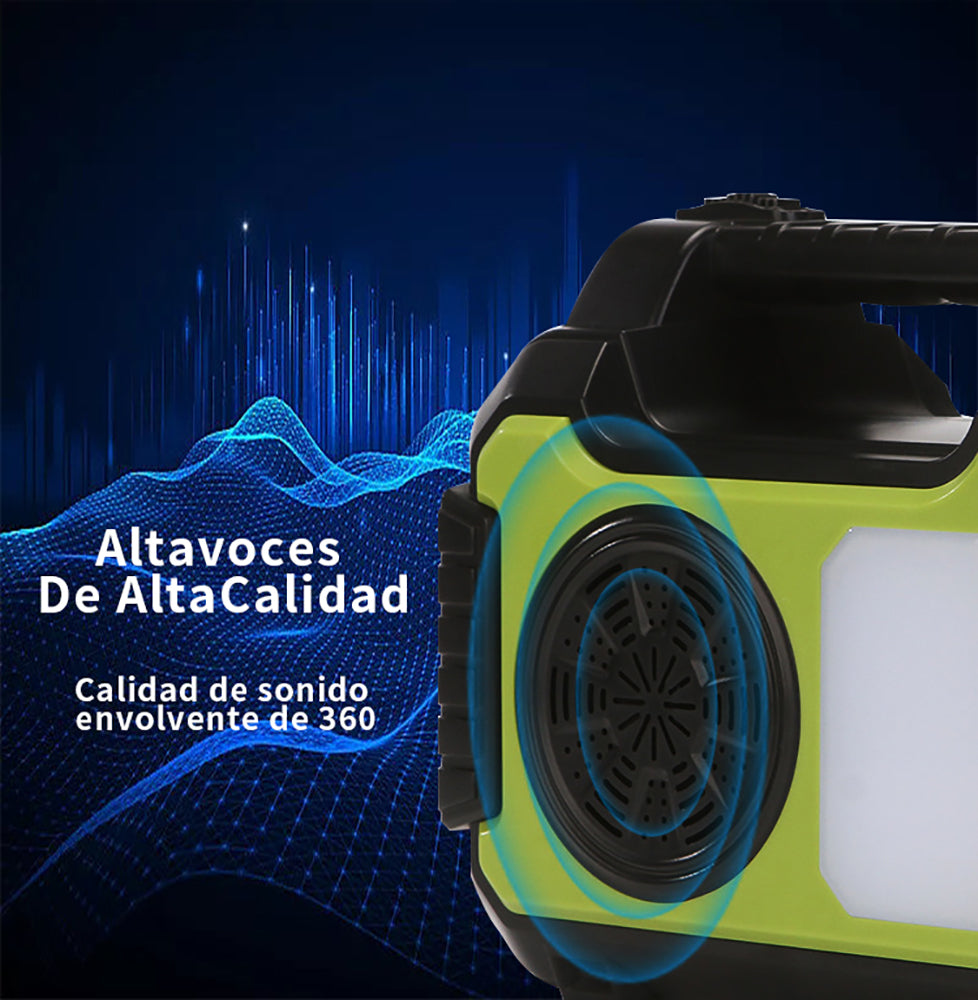 Mini Sistema Solar Radio FM 4 Focos Linterna Power Bank MOR-8072