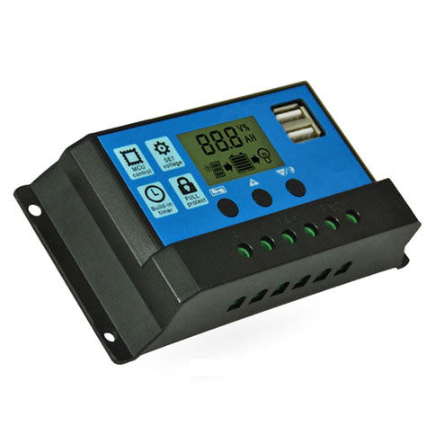 Controlador de panel Solar LCD, regulador de cargador de batería, 10A