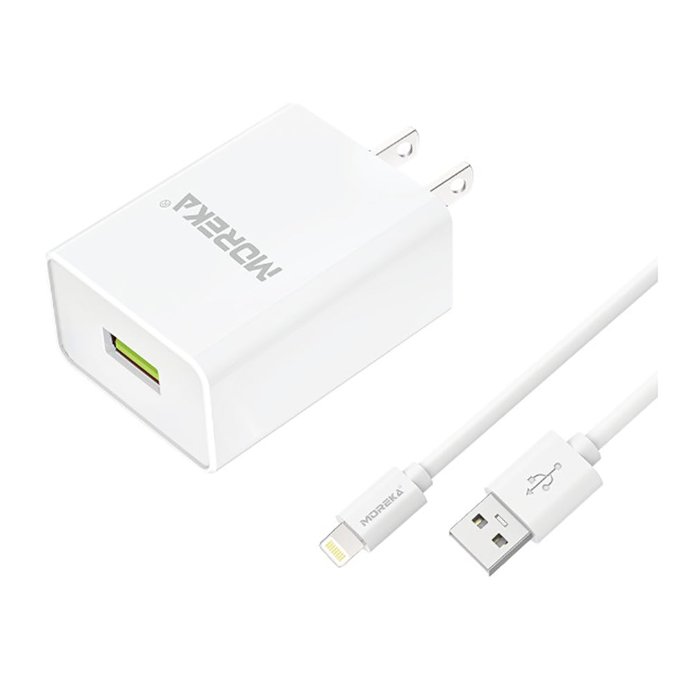 Lightning Charger Moreka MR0885 2.1A Includes IP Cable