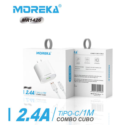 Cargador Tipo C Moreka MR1426 2.4A Incluye Cable