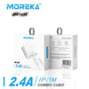 Cargador Moreka MR1436 Ligthning 2.4A Incluye Cable IP 1M