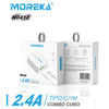 Moreka N0412 2.4A 2 USB Charger Includes Cable C 1M