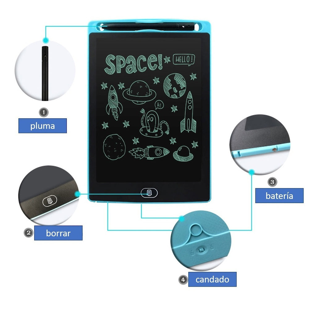 Pizarras Mágicas Lcd Para Niños De 8.5 Pulgadas Tableta ZP 01