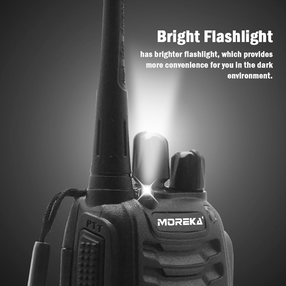 2 Radios UHF Moreka Bf-888s 2pcs Con Manos Libres hasta 10 km