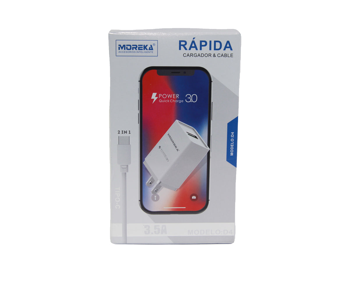 Cargador Tipo V8 Microsub Moreka D-4, 3.5 A - Morekashop